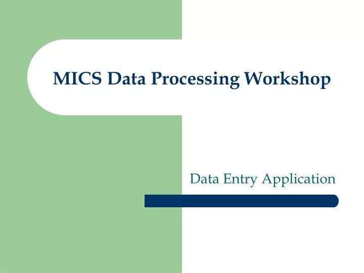 mics data processing workshop