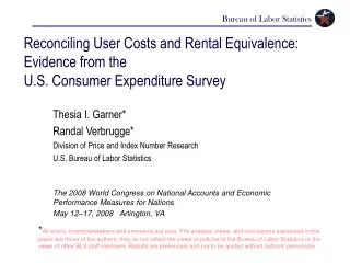 Reconciling User Costs and Rental Equivalence: Evidence from the U.S. Consumer Expenditure Survey