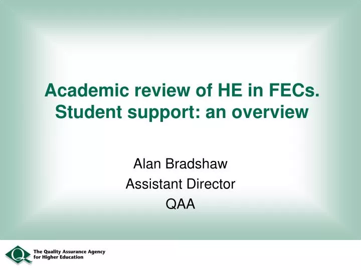 academic review of he in fecs student support an overview