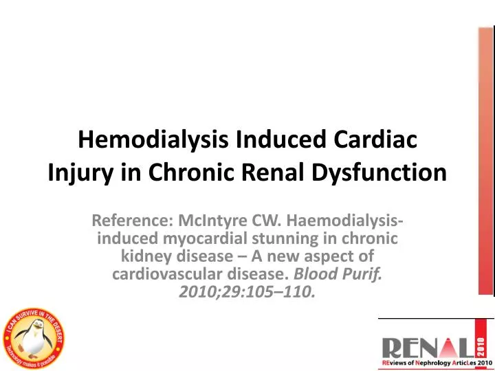 hemodialysis induced cardiac injury in chronic renal dysfunction