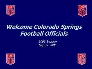 Welcome Colorado Springs Football Officials