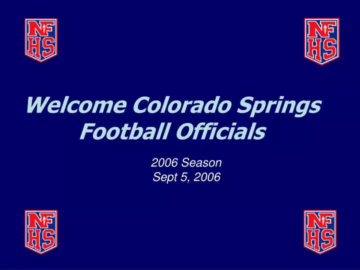 welcome colorado springs football officials