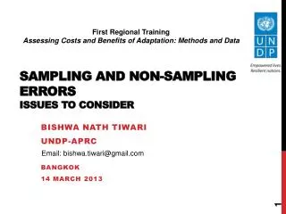 Sampling and Non-Sampling Errors Issues to Consider