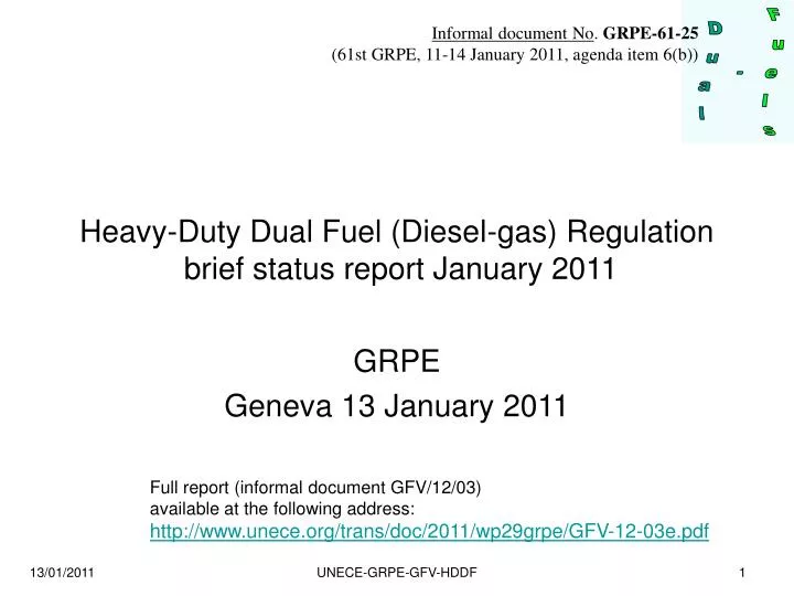 heavy duty dual fuel diesel gas regulation brief status report january 2011