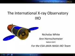 The International X-ray Observatory IXO
