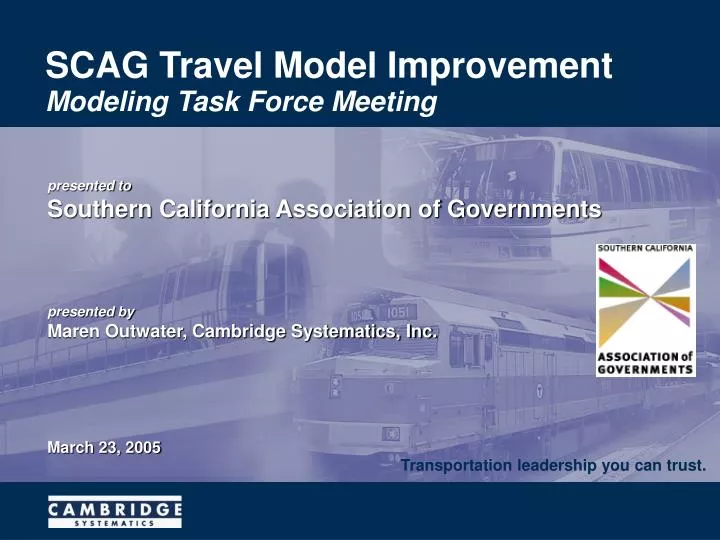 scag travel model improvement