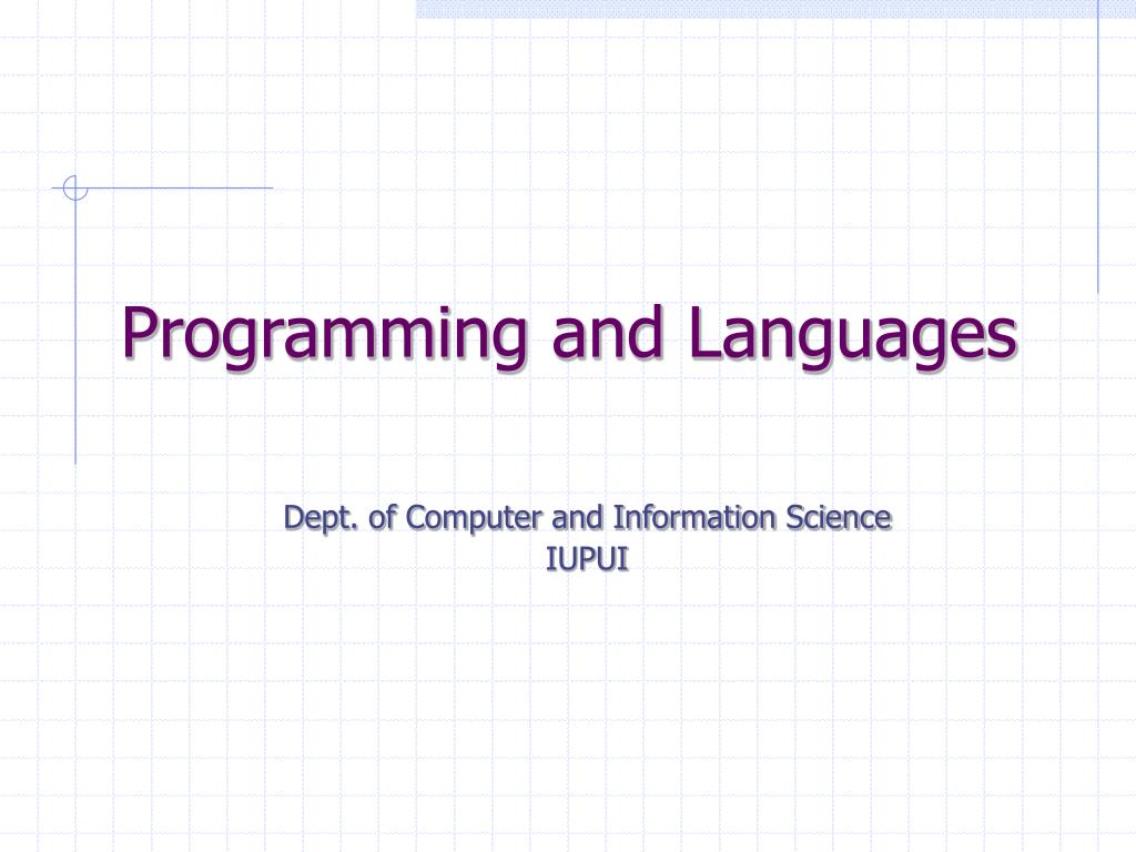 PPT - Programming and Languages PowerPoint Presentation, free download ...
