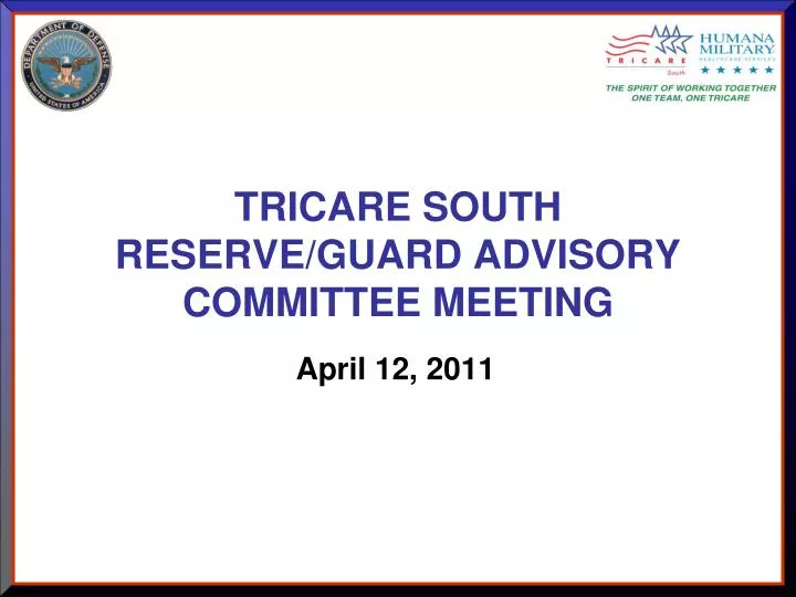 tricare south reserve guard advisory committee meeting