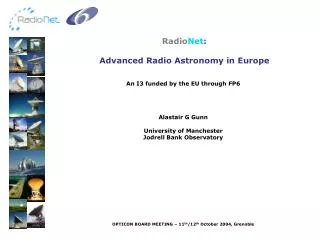 Radio Net : Advanced Radio Astronomy in Europe