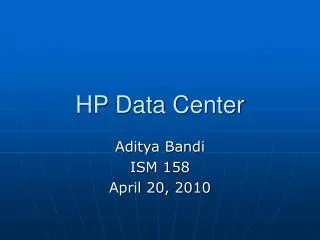 HP Data Center