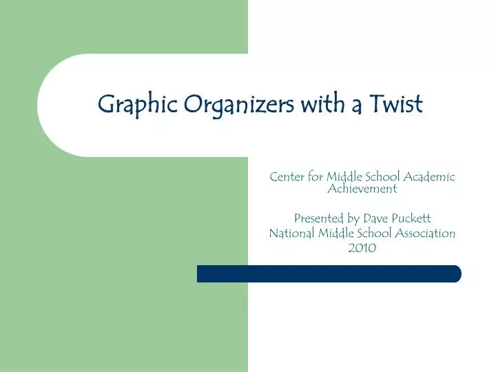 graphic organizers with a twist