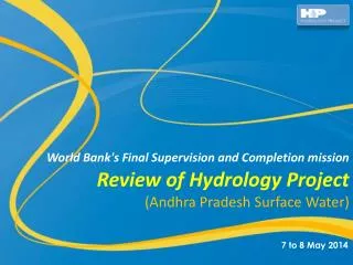Review of Hydrology Project (Andhra Pradesh Surface Water)
