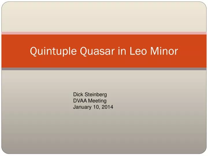quintuple quasar in leo minor