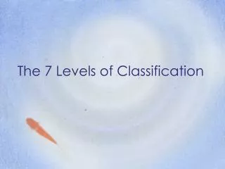The 7 Levels of Classification