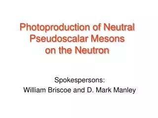 Photoproduction of Neutral Pseudoscalar Mesons on the Neutron