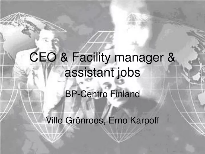 ceo facility manager assistant jobs