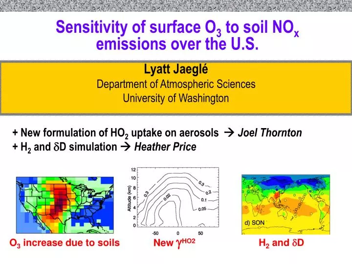 sensitivity of surface o 3 to soil no x emissions over the u s