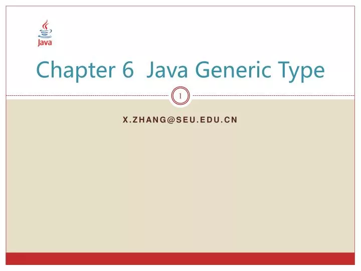 chapter 6 java generic type