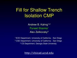 Fill for Shallow Trench Isolation CMP