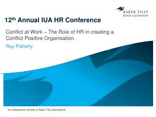 12 th Annual IUA HR Conference