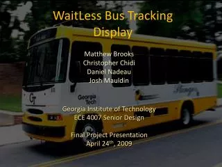 WaitLess Bus Tracking Display
