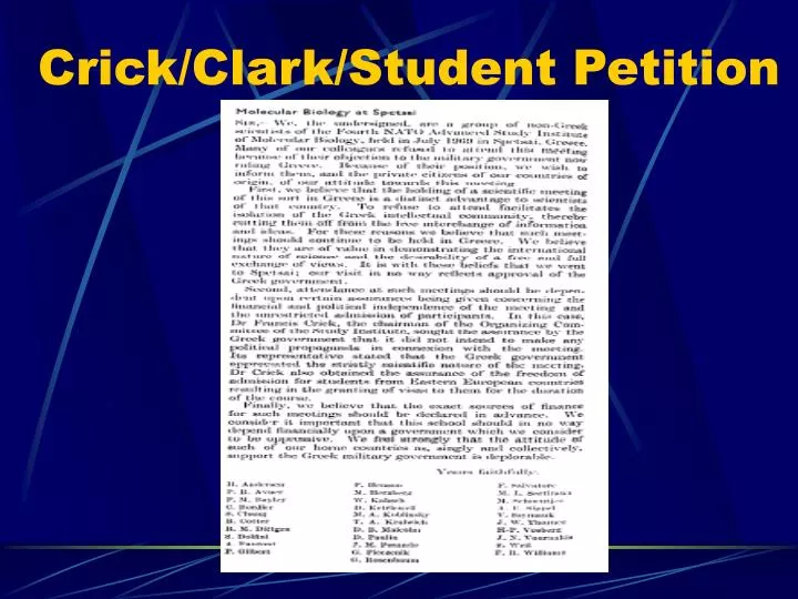 crick clark student petition