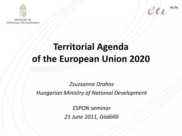 territorial agenda of the european union 2020