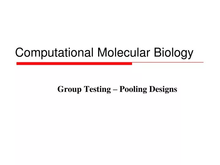 computational molecular biology