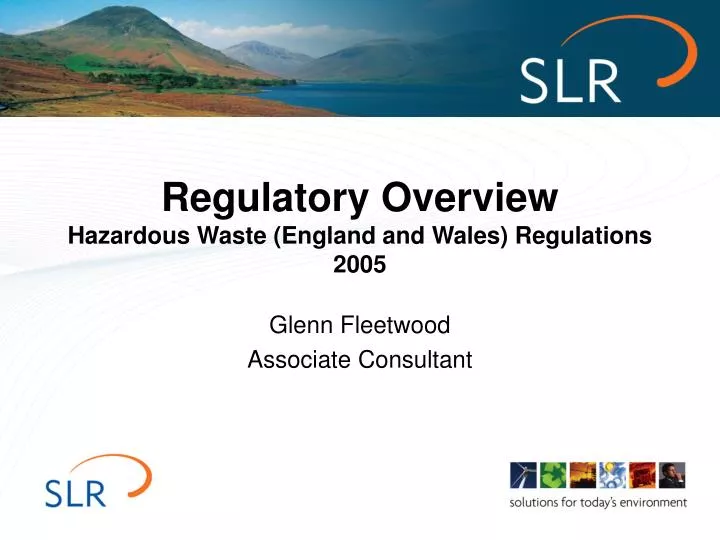 regulatory overview hazardous waste england and wales regulations 2005