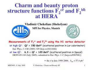 Charm and beauty proton structure functions F 2 cc and F 2 bb at HERA