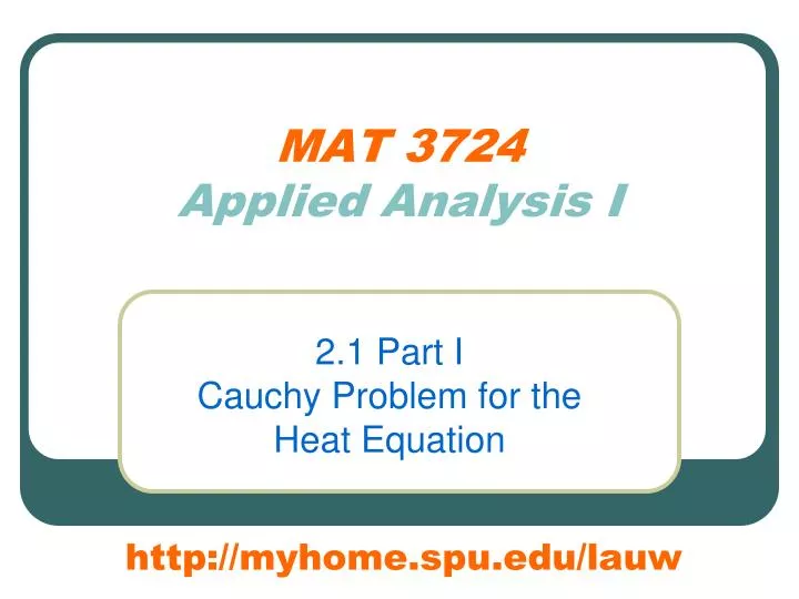 mat 3724 applied analysis i