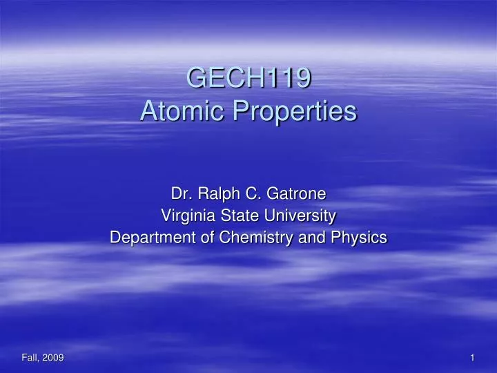 gech119 atomic properties