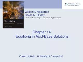 Chapter 14 Equilibria in Acid-Base Solutions