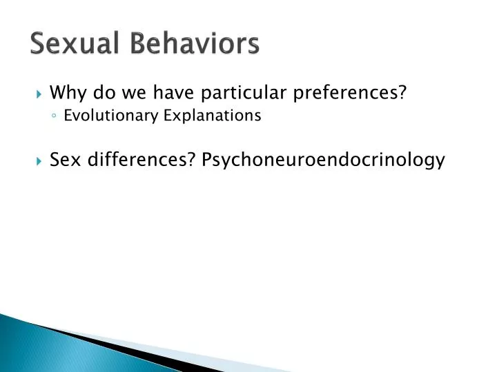 sexual behaviors