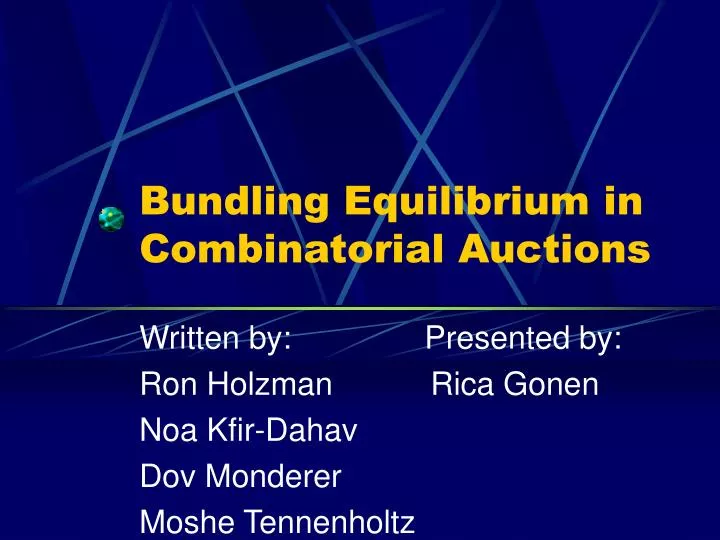 bundling equilibrium in combinatorial auctions
