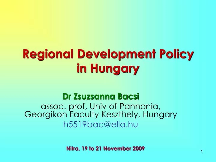 regional development policy in hungary