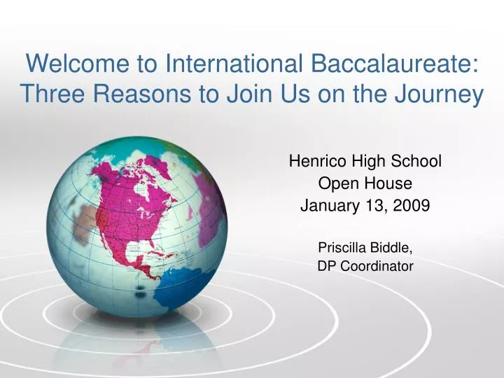 welcome to international baccalaureate three reasons to join us on the journey