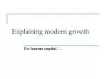 Explaining modern growth - slide 1