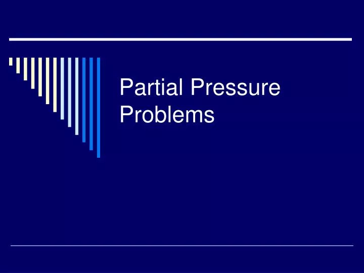 partial pressure problems