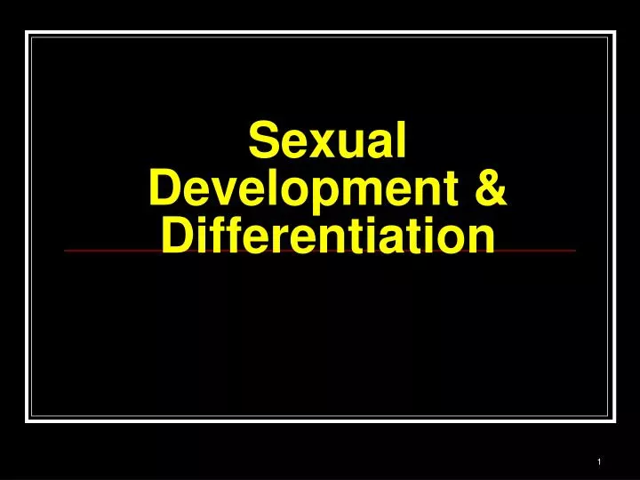 sexual development differentiation