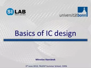 Basics of IC design
