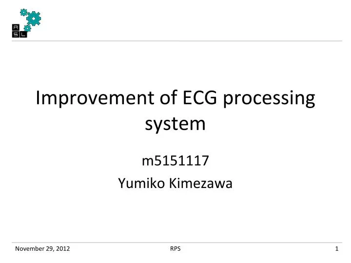 improvement of ecg processing system