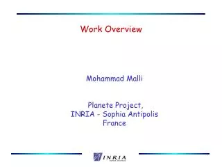 Work Overview