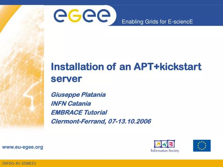 installation of an apt kickstart server