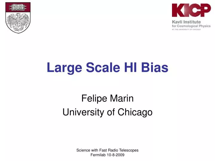 large scale hi bias