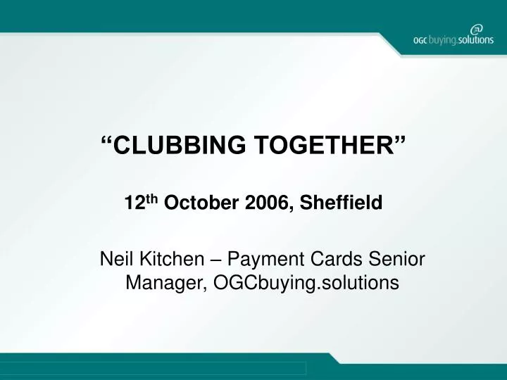 clubbing together 12 th october 2006 sheffield