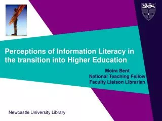 Perceptions of Information Literacy in the transition into Higher Education