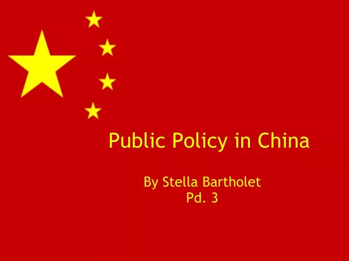 public policy in china