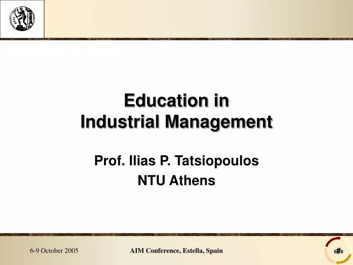 education in industrial management