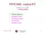 PHYS 3446 – Lecture #17 - slide 1